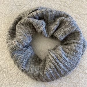 Knitted Grey Infinity Scarf